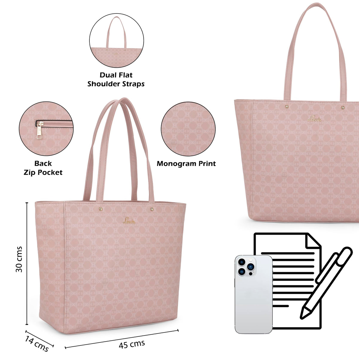 Lavie Women's Malgana Tote Handbag | Tote Bag For Work | Ladies Purse | Stylish Shoulder Bag | Gift for Women