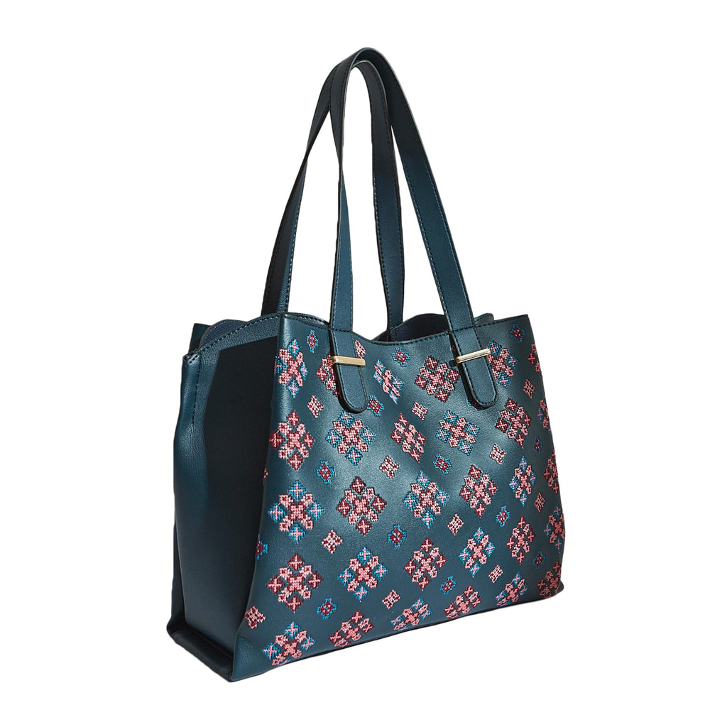 Chumbak Office Tote Bag for Women | Stylish Shoulder Bags for College | Professional Canvas Tote Bag | Laptop-Friendly College Bag