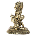 SVARUP Brass Panchmukhi Hanuman Ji Murti Lord Meditation Balaji Bajrangbali Bahubali Sankat Mochan Bhagwan Idol Height 4.5 Inches