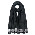 QIUTIMIY Paisley Pashmina Shawl Wrap Women Reversible Vintage Jacquard Pashmina Rave Scarf with Fringe for Evening, Wedding, Flower3-black, 180*70CM