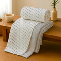 Jaipur Weaves 100% Cotton Single Bed Dohar, Ultra Soft Dohar, Bed Blanket, AC Blanket, Reversible Dohar for Summers/Winter, 58 X 88 Inches, 180 TC (Moonlit Mist) Kafalo