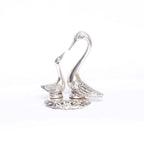 KridayKraft Love Birds Swanset Pair of Kissing Duck Metal Statue,Love for Romantic Gift to Boy Friend,Girlfriend,Animal Lover Friends, Decor Your Home,Office,Showcase,Animal Showpiece Figurines.