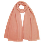 Lina & Lily Women's Viscose Shimmer Sparkle Glitters Sheer Maxi Head Scarf (TRS-001, Peach, Free Size)