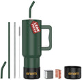 enem Tumbler, Deep Jungle, Tumbler with Metal Straw, Sipper, with Lid Leak Proof, 1 Metal Ice Cube, 1 Copper Spring (Tamba), Base Protector, Mug Travel, 1.2L