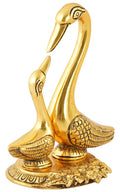 RAJKRUTI Metal Decorative Figurine Love Bird Table Decor (13 x 8 x 14 cm, Gold)