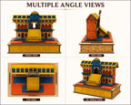 Wooden Shri Badrinath Dham Temple Model Showpiece | Handcrafted Miniature Wooden Mandir for Home Décor & Gifting | Small Pooja Mandir (10 cm x 11 cm)