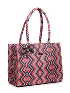 ENSAC Ethnic Tote Bag for Women & Girls | Large Canvas Shoulder Bag, Stylish Designer Handbag, Ethnic Pattern, Spacious, Lightweight, Perfect for Office, College & Shopping