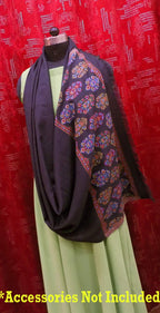 Kabello Jacquard Fabrics Winter Use Woolen Woven Soft Shawls For Women Black Pack Of 1 (Shawls-4)