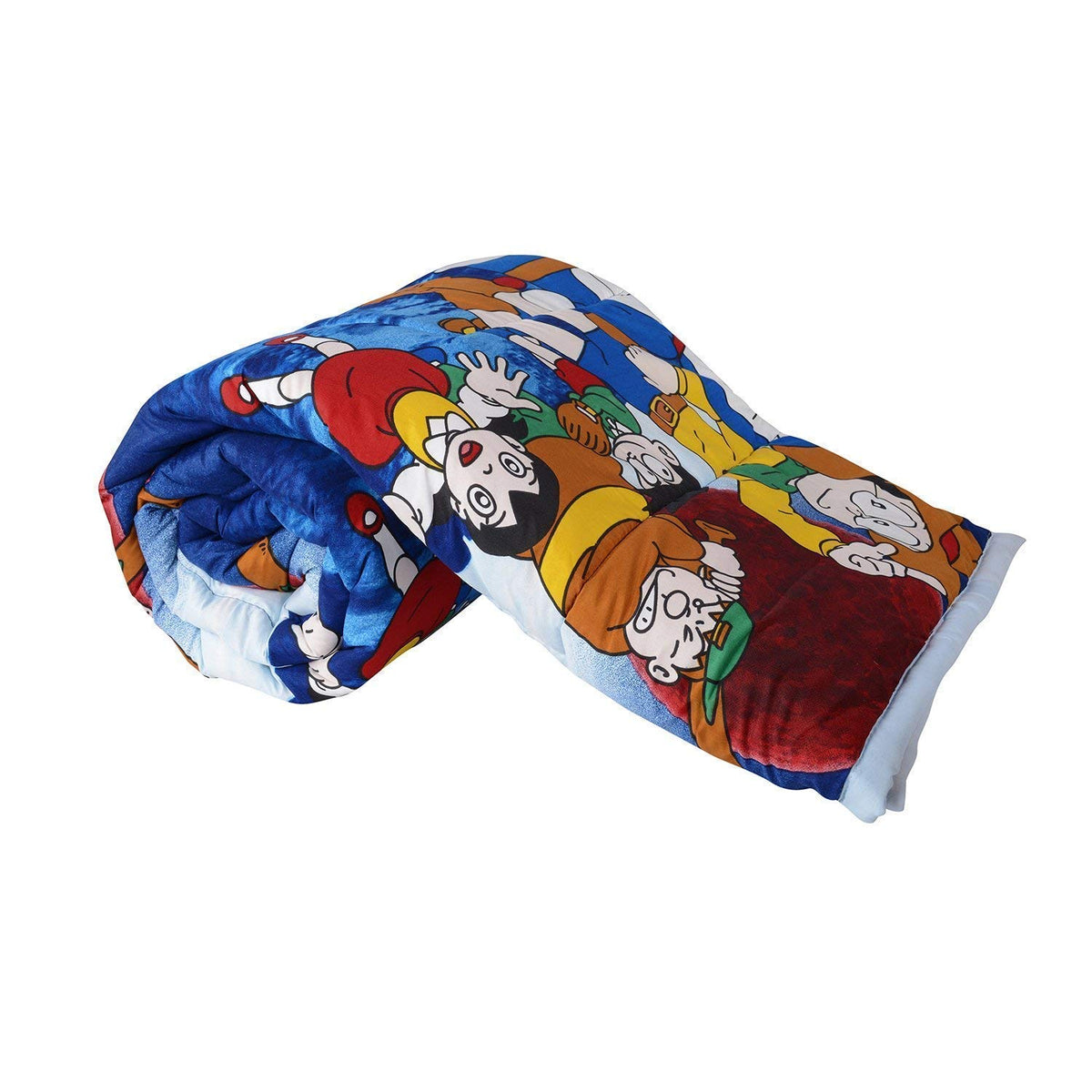WONDERLOOK Ac Blanket/Dohar, Fabric - Micro Polyester All-Weather 120 GSM Printed Lightweight, Size -54X84 Inches - Multi Col. Cartoon Kids (Blue-doremon-N, Double) Kafalo