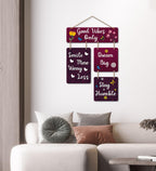 Artvibes Good Vibes Only Designer Wall Hanging Wooden Art | Quotes Decor Item | Wall Illustrations | Office Wall Decoration Items | Wall Art Print | Inspirational quotes | Gift Items (WH_6502N)