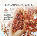 Shubhanjali Natural Red Carnelian Crystal Chips Stone 250 GM | Gemstone Chips for Jewellery Making, Crystal Tree, Resin Art, DIY Crafts, Meditation, Reiki, Feng Shui, Vastu & Home Décor