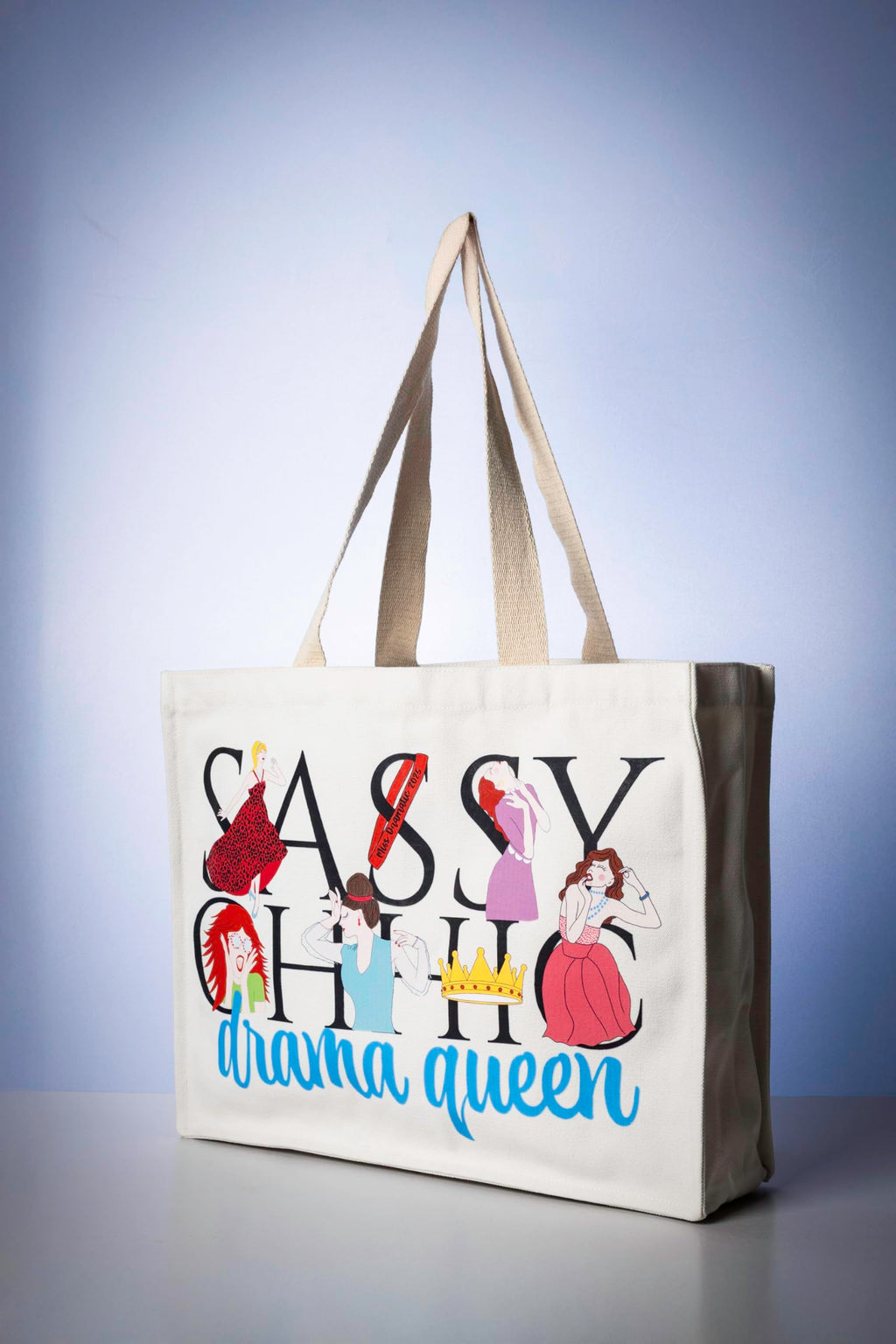 Sassy chhic 380 GSM Heavy Cotton Canvas Shoulder Bag Premium Urban Tote Bag for Women & Men | Hand-Drawn Designer | Eco-Friendly Reusable Office, College & Daily Commute Bag with Magnetic Closure