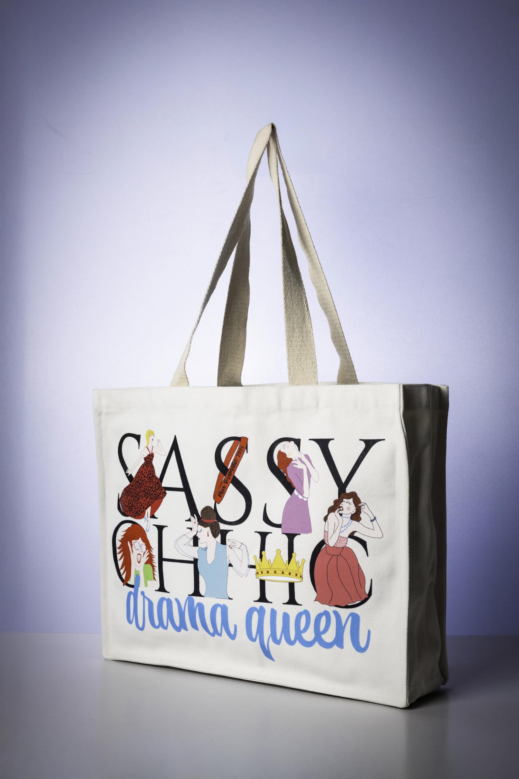 Sassy chhic 380 GSM Heavy Cotton Canvas Shoulder Bag Premium Urban Tote Bag for Women & Men | Hand-Drawn Designer | Eco-Friendly Reusable Office, College & Daily Commute Bag with Magnetic Closure