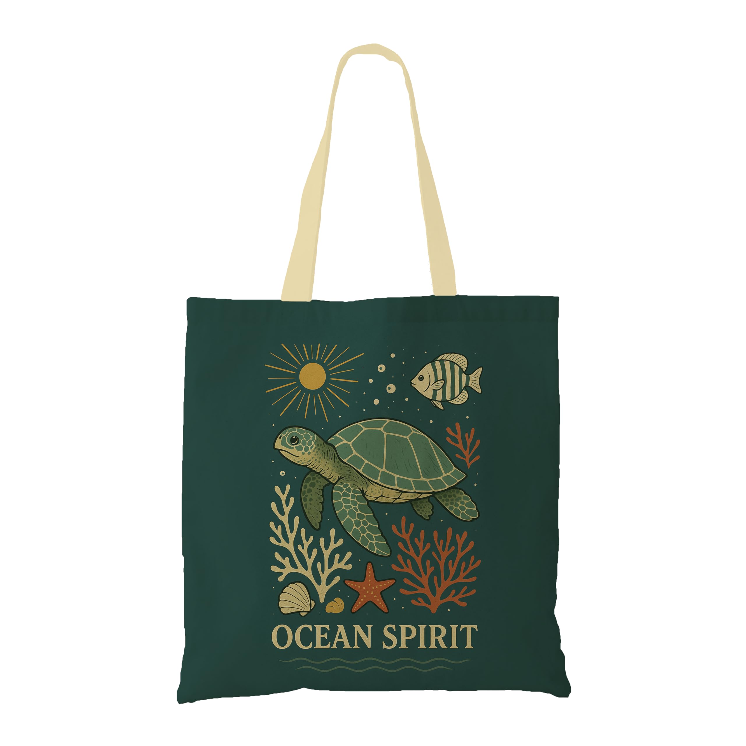 The Purple Tree Ocean Spirit Canvas Tote Bag - 1 Pc, Women Canvas Tote,Ecofriendly Bag, Stylish Bags For Women, Gifts for ocean Lovers