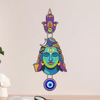 Artvibes Lord Shiva Evil Eye Wall Hanging for Home Temple & Entrance | Spiritual MDF Wall Decor | Meditation Room Vastu Wall Art for Living Room | Office & Main Door | Gift Item (WH_8587N)