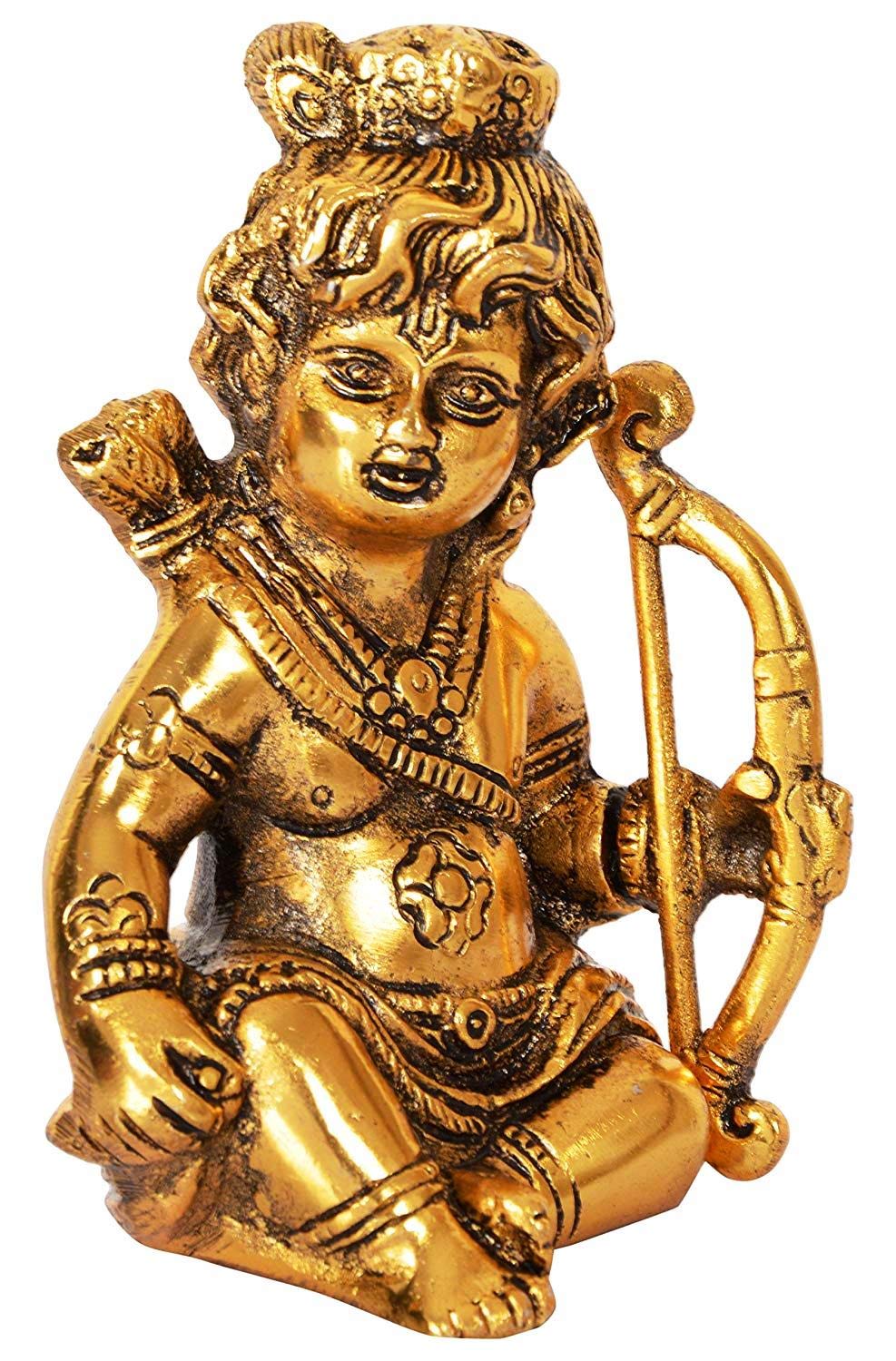 Prince home decor & gifts Lord bal ram ji with dhanush Gold Plated