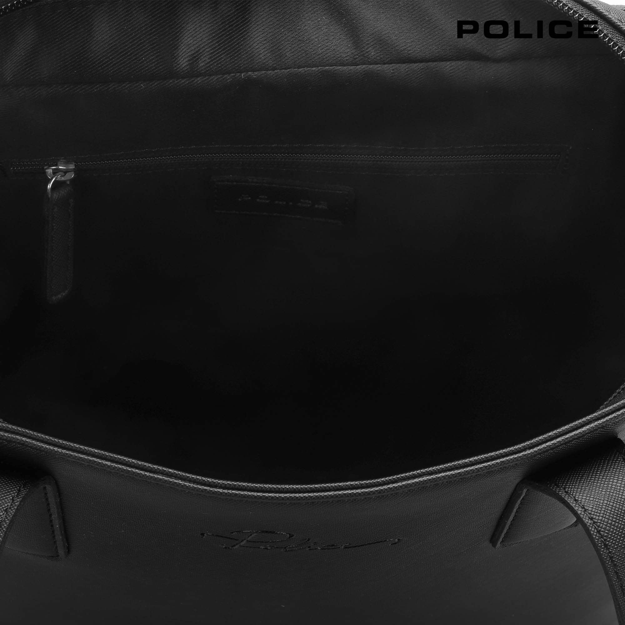 Police Sazza Daily Use Tote Bag | Spacious, Stylish, Sturdy PU Material Handbag Zippered Compartment | Office and Travel Friendly for Girls, Women- Black