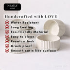 Neatly Home Handcrafted Candle Jar Smooth Satin White 8x4 cm Pack of 5