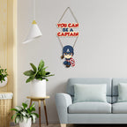 Artvibes Captain America Printed Wood Wall Hanger with Quote for Home Decor | Office | Gift | Livingroom, Bedroom | Wooden Decorative Item | Modern Decoration | Designer Artworks Hangings (WH_5709N)