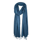 STOLE STUDIO Elegant Luxurious Sequence Viscose Stole Scarf (Teal Blue)