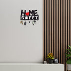 Artvibes Unique Stylish Wooden Key Holder for Wall Decor with Stylish Stainless Steel 5 Hooks Beautiful Key Organizer for Home Decoration(KH_807N)