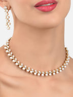 ZAVERI PEARLS Contemporary Look Pearls Choker Jewellery Set For Women-ZPFK9439