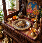 Decor And Art Metal Tortoise with Glass Plate (Gold Plated), for Good Luck & Career & Trutle Plate Yantra, Feng Shui, Vaastu (Aluminium) Decorative Showpiece -5.5 inc.