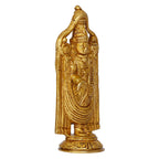 ARTVARKO Brass Venkateshwara Bala Ji Idol South Indian God Tirupati Balaji Statue Vastu Home Office Temple Gold Color 8 Inch.