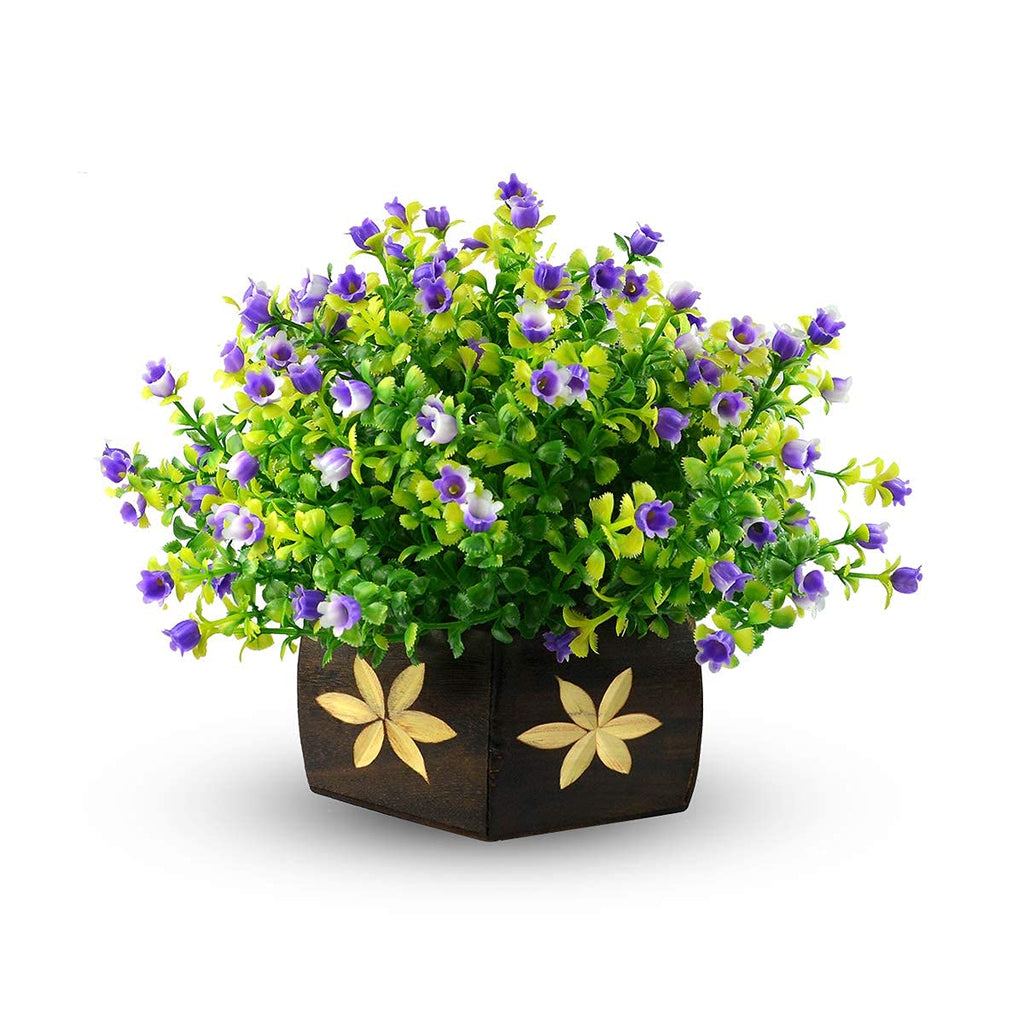 Reiki Crystal Products Beautiful Artificial Bonsai Plant with Pot | Bonsai Tree/Plants | Bonsai Tree for Indoor with Wooden Pot for Office Home Decor Showpiece (Pack 0f 1 pc)