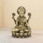 Shilpkala 5 Inch Kamal Laxmi Brass Goddess Lakshmi Statue for Home Decor & Worship