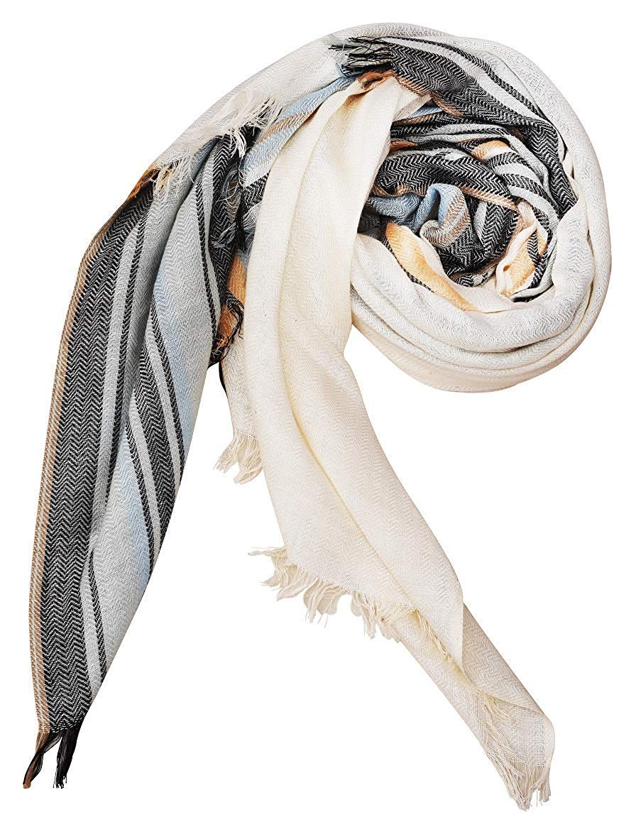 Zaina Unisex Designer Looks Light Color Scarf for Men & Women