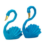 nantan Lucky Swan Pair Showpiece for Home Decor Office Decorative Tv Cabinet Decor (Blue-7Inches) (Model-4) (Model-3)