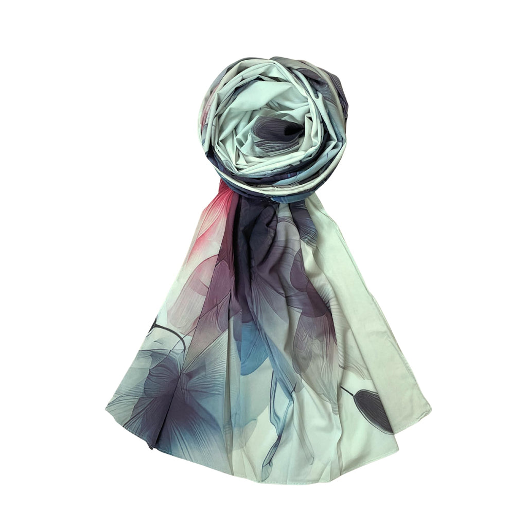 FAHABO Iconic Collection Digital Print Swiss Butter Cotton Scarf Stole for Women (Pale Green - Re)