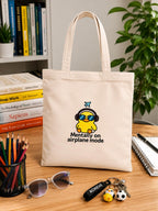 CANVAS COTTON TOTE BAG DESIGN AEROPLANE MODE