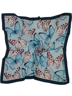 leeza store Women's Red & Blue Polyester Satin Silk Square Pattern Digital Printed Scarf || Dupatta || Stole || Beach Wear || Fashion Accesorries || Bandana || Head Scarf || Hair Wrap