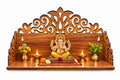 Fliptic Wooden Mandir for Home | Pooja Mandir for Home & Office | Wooden Puja Ghar Stand for Prayer Room | Small Devghar Temple for Living Room Decor & Daily Worship
