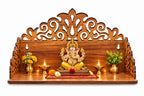 Fliptic Wooden Mandir for Home | Pooja Mandir for Home & Office | Wooden Puja Ghar Stand for Prayer Room | Small Devghar Temple for Living Room Decor & Daily Worship