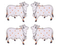 NNJ GROUP Pichwai Cow Design MDF Cutout for Diwali | Dussehra | Rangoli | Pooja | Festival Gift | Wedding Decorations (6 Pair) (12 Cow)