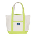 AQVA Premium Cotton Eco friendly Canvas Mini Tote Bag, Multipurpose Handbag/Shoulder Bag For Shopping, Travel, Grocery, Work, Beach, Office, College (Lime)