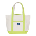 AQVA Premium Cotton Eco friendly Canvas Mini Tote Bag, Multipurpose Handbag/Shoulder Bag For Shopping, Travel, Grocery, Work, Beach, Office, College (Lime)
