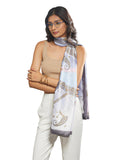 CrossKulture Two Toned Silken Satin Feel Scarf for Women | Stylish, Soft & Lightweight Stole | Satin Feel Neck Scarf, Hair Scarf, Head Scarf