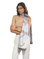 CrossKulture Two Toned Silken Satin Feel Scarf for Women | Stylish, Soft & Lightweight Stole | Satin Feel Neck Scarf, Hair Scarf, Head Scarf