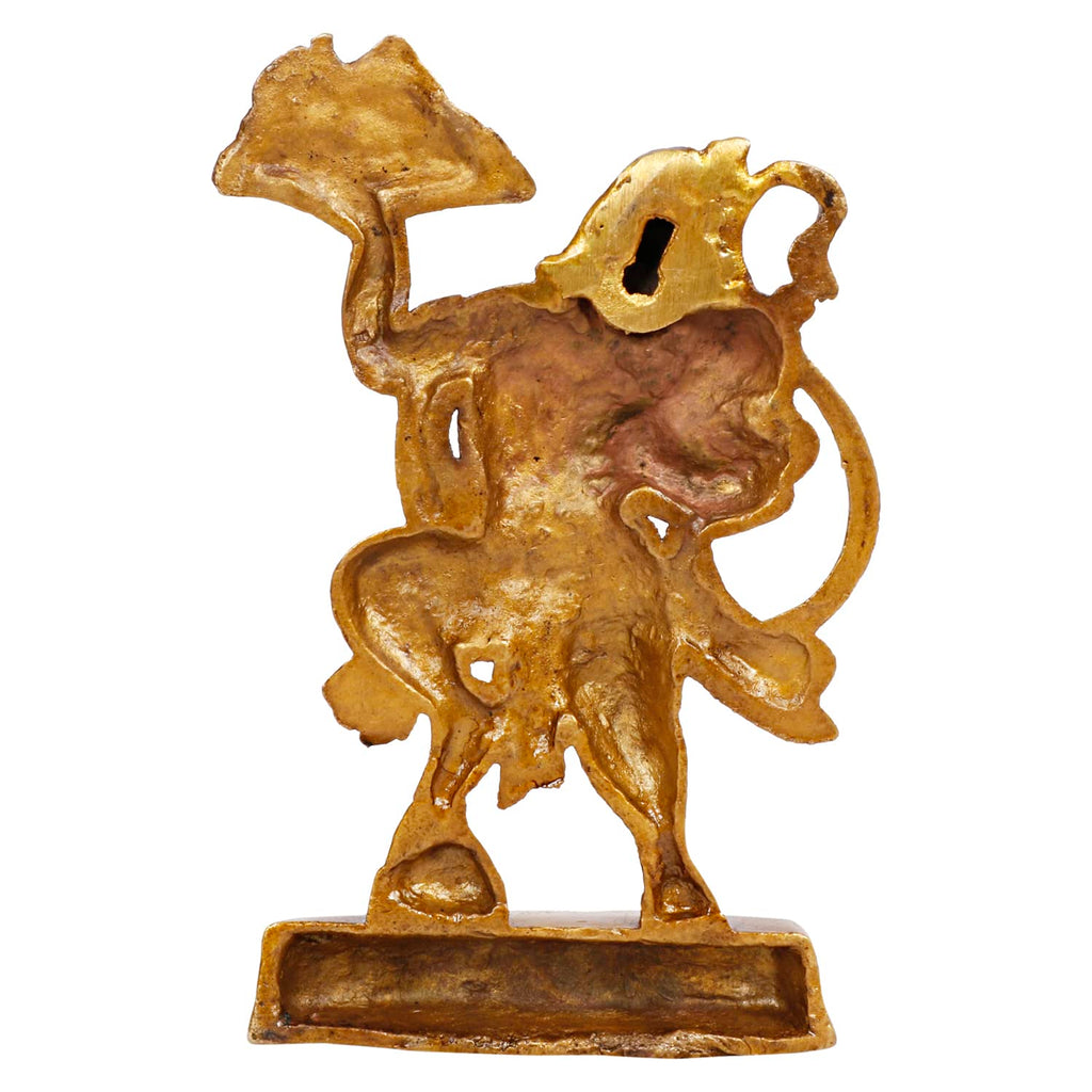 ARTVARKO Brass Hanuman Table Top Wall/Door Hanging Bajrangbali Idol Entrance for Home Office 7.5 Inches