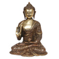ARTVARKO Big Buddha Brass Statue Buddhism Life Sign Sitting Sculpture Feng Shui Idol Figurine Diwali Gifts Home Décor 12 Inch.