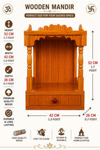 INFINITYS Premium Wooden Home Temple (Mandir)
