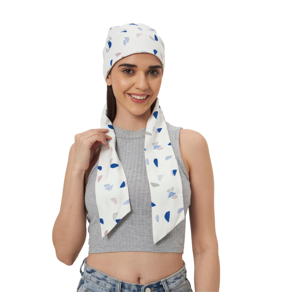 The Headscarves Cotton Printed Headscarf for Women – Soft Chemo Headwear, Stylish Hijab Cap, Breathable Headwrap for Hair Loss, Modest Fashion Scarf & Cancer Turban