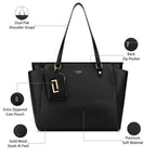 Lavie Luxe Women's Addie Large Laptop Tote Handbag | Fits Upto 15 Inch Laptop | Laptop Bag for Work | Ladies purse | Stylish Shoulder Bag | Gift For Women