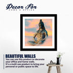VIBECRAFTS Premium Wall Frame Painting of Lord Shiva Sculpture Digital Reprint Posters with Synthetic Wooden Frame Home, Office Decorative Gift Item(11 inch x 11 inch)(PFVC1Pcs4_702)