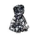FAHABO Scarf for Women Stylish Print Viscose Cotton | Hijab Scarf | Stole | Soft, Lightweight, and Latest Scarves | 71 x 33 Inches (Blossom Black)