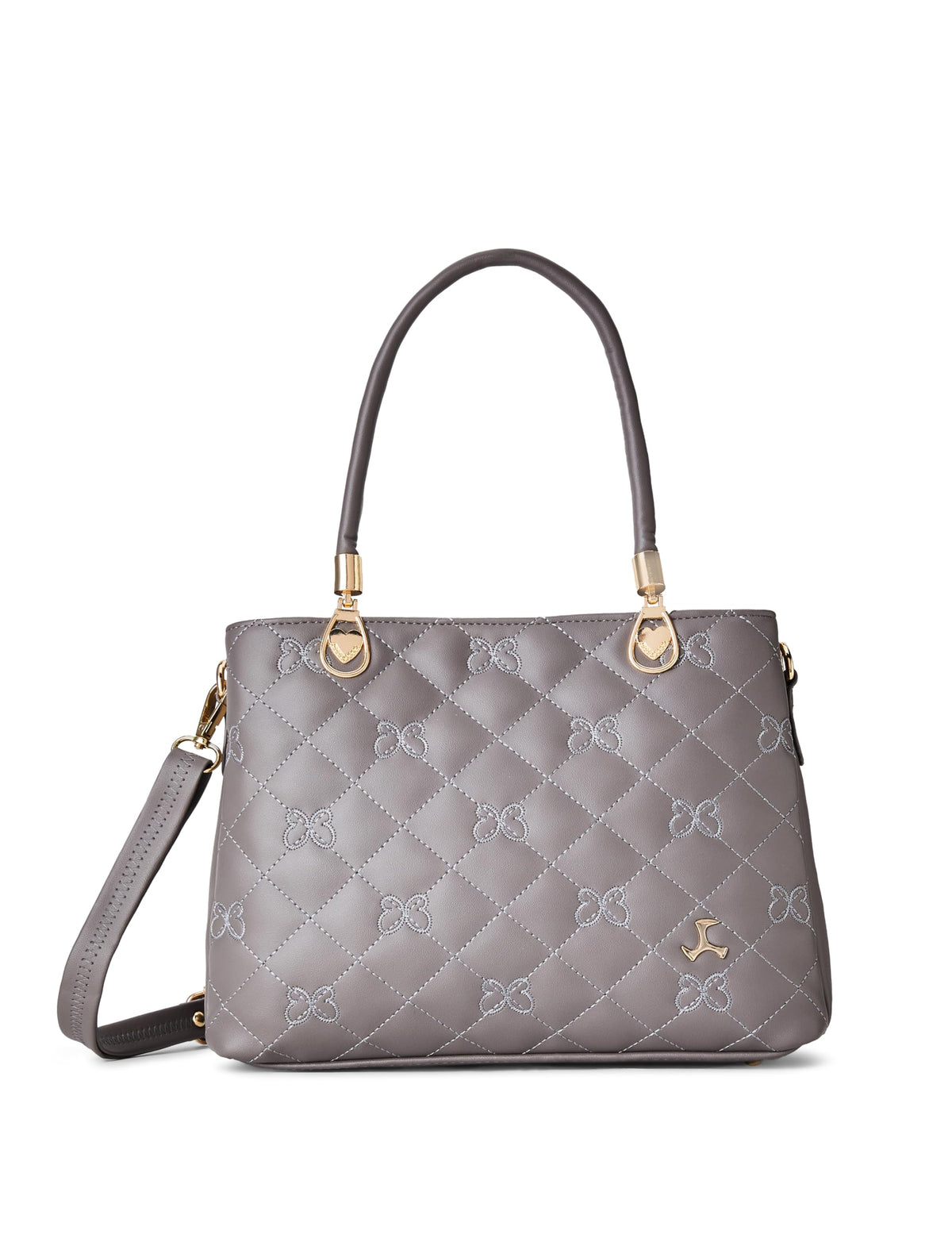 Mochi Women Grey Tote Handbag (66-7652)